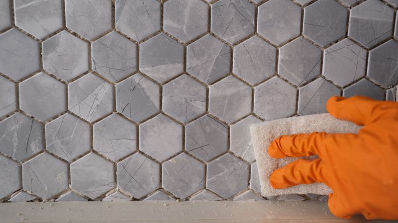 Close-up of Tile Grouting